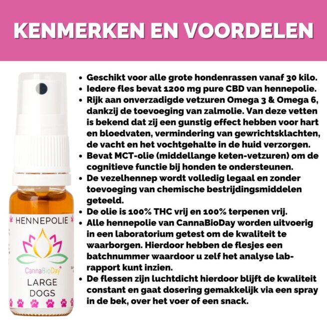 CannaBioDay Hennepolie voor grote honden - Afbeelding 3